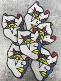 Order of The Eastern Star, Half-Face Star Iron-on Patch, Size 4", OES Badge, Small Patch for Jackets, Crocs, and Hats
