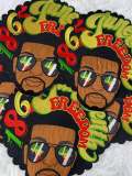 One-of-a-kind, 1865 Juneteenth 1-pc Iron-On "Afro King" Patch; Juneteenth Accessories for Clothing, Large Jacket Patch, Limited Edition
