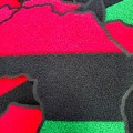 Chenille: "Pan-African Flag", Juneteenth Fashion, Large, Size 9", Iron-on Varsity Patch, DIY Applique, Large Patch for Jackets, 1-pc