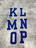 New, "BLUE/White" 3" Embroidered Letter w/Felt, Varsity Letter Patch, 1-pc, Iron-on Backing, Choose Your Letter, A-Z Letters, DIY Letters,