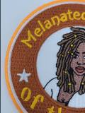 NEW "Melanated Beauty of the Week - Loc'd Beauty" Popular Patch, 3.5-inch Circular Iron-on Embroidered Patch, DIY Applique, Craft Supplies