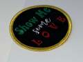 New Arrival, "Show Me Some Love, VELVET Motivational Quote Patch, 3" inch, Diy Applique, Iron-on Patch, Jacket Patch, Red/Green/Gold/Black