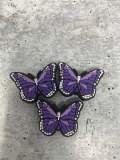 Cute, 1-pc Purple "Butterfly" Croc Charm; Charms for Girls & Nurses; Trendy Rubber Charm for Shoes and Silicone Bracelets, Glam Shoe Decor