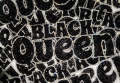NEW, Blinged Out "Black Queen" Rhinestone Patch with Adhesive, Rhinestone Applique, Size 9"x4", Czech Rhinestone Patch