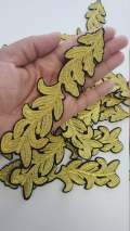 NEW ARRIVAL, 2Pc. Gold Royal Feather Emblem patch, DIY, Embroidered Applique Iron On Patch, Size 6"