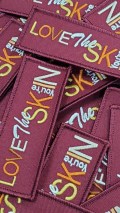 Skin tones, statement patch, "Love the Skin You're In" Iron or Sew on Embroidered Patch;
