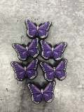 Cute, 1-pc Purple "Butterfly" Croc Charm; Charms for Girls & Nurses; Trendy Rubber Charm for Shoes and Silicone Bracelets, Glam Shoe Decor