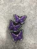 Cute, 1-pc Purple "Butterfly" Croc Charm; Charms for Girls & Nurses; Trendy Rubber Charm for Shoes and Silicone Bracelets, Glam Shoe Decor