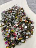 Glass Rhinestones "DARK AB CRYSTAL" Non-Hotfix, Sizes SS6 - SS30, Faceted Rhinestone Crystals, Round FlatBack Glass (1440), Periciosa Stones