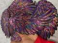 New Sequins, Multi-Colored Angel Wings Patch (iron-on) Size 10"x5.5", LARGE Bling Patch for Denim Jacket, Shirts, Hoodies