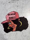 NEW, "Get Out Yo Feelings, Boo" 4" Iron or Sew on Embroidered 3D Afrocentric Patch, Exclusive Patch for DIY Crafts