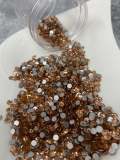 Glass Rhinestones "CHAMPAGNE" Non-Hotfix, Sizes SS6 - SS30, Faceted Rhinestone Crystals, Round FlatBack Glass (1440), Periciosa Stones