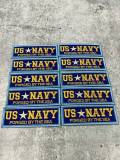 New "US NAVY" Military Emblem, Navy Blue & Gold, with White Star, Embroidery Patch, Size 3"x1", Iron-on Patch, Small Badge for Clothing