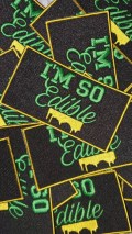 NEW, Limited Edition, "I'm So Edible" Iron-On Patch, Embroidered Patch Grab Bag, Patches for Weed Lovers, Cannabis Badge,Size 3"