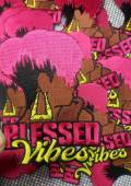 NEW, Bigger Size 4" Blessed Vibes, Hot Pink and Yellow, Inspirational Patch, 3-inch iron-on; Black Girl Magic Patch, Positive Thinking Patch