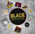 New, Men's Patch Bundle Set, "Black Excellence"|Sequins 11-Piece Assorted Men's Bundle, Iron-on Patches for Clothing