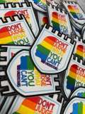 Pride Collection: 1-pc, "You Can't Judge", Sz 3.5" Embroidered Iron-on Patch/LGBTQ Patch for Jackets, Hats, Crocs, Bags, & More,Pride Gifts