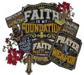 Patch Party Club, “Faith Is My Foundation” 12-Pc Christian Patch Bundle | 10" Oversized Chenille & Embroidered Spiritual Patch Set, Prayer & Cross Patches, DIY Blazer & Jacket Appliques