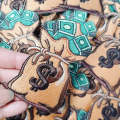 New Arrival, SMALL: "Bag of Money" Check a Bag Patch, Size 3.5", Iron-on 100% Embroidered Patch; Entrepreneur Gift; Fun Jacket Patch, DIY