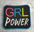 New Arrival "GRL POWER" Female Empowerment Patch, Feminist Patch, Girls Colorful Iron-on Patch; DIY Patch, Size 4"x4"