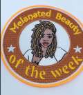 NEW "Melanated Beauty of the Week - Loc'd Beauty" Popular Patch, 3.5-inch Circular Iron-on Embroidered Patch, DIY Applique, Craft Supplies