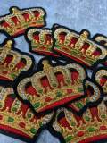 Small Royal Crown Patch , Cool Applique for Men, Iron-On Embroidery Patch, Cool Patch for Camo, Fashion Badge for Clothing