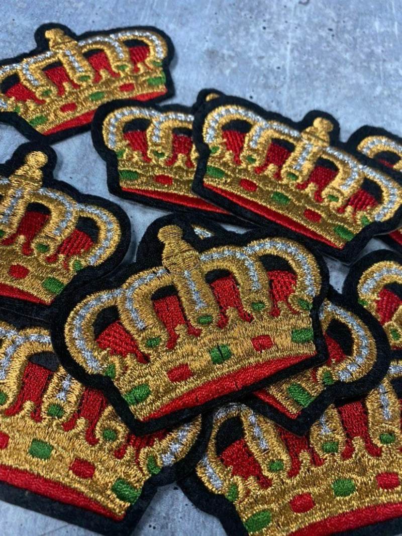 Royal Crown Red ron on Sew on Embrodered Patch Applqués Badge - Etsy
