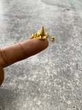 NEW, "Screw on Spikes", 10mm 3/8" GOLD Spiked Studs, Cone Spikes Screw-back Studs for Clothing, Leather, Spikes with Screws, 100 PCS