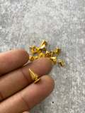 NEW, "Screw on Spikes", 10mm 3/8" GOLD Spiked Studs, Cone Spikes Screw-back Studs for Clothing, Leather, Spikes with Screws, 100 PCS
