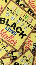 NEW, "All Lives Won't Matter" (Yellow)  Exclusive, African-American BLM, Size 4"x4", Iron-on Patch, Conscious Gifts, Black Lives Matter
