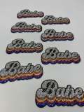 NEW Arrival, Blinged Out "Babe" Rhinestone Patch with Adhesive, Rhinestone Applique, Size 4"x2.5", Czech Rhinestones, DIY Applique