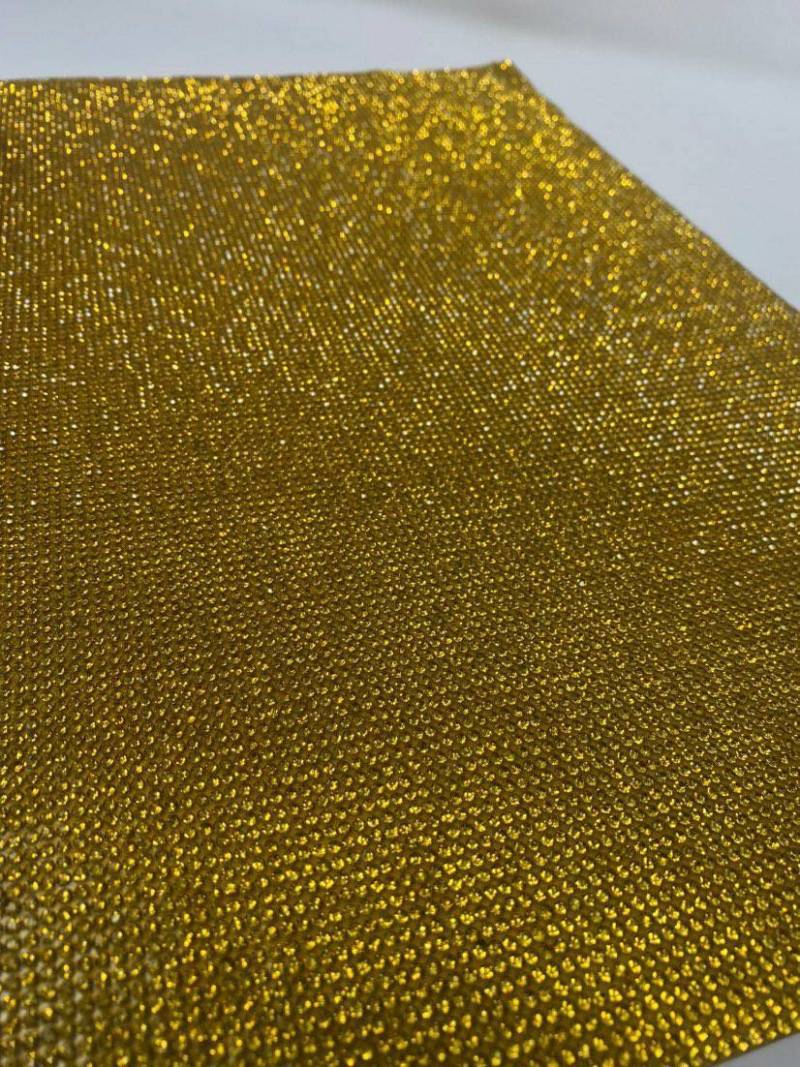 Gold,Hot-fix Rhinestone Sheet for Blinging Clothes, Shoes, Handbags, Mugs, Wine Glasses & More, 10" x 16.5" sz, 18,000 Stones, Iron-on