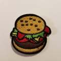 Cool, "Hamburger" 2-pc set, Small Iron-On embroidered patches