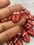 Exclusive 1-pc "Rockstar Tongue & Lips " Girly Charm for Crocs; Symbolic Statement Charms for Clogs; Charm for Shoes and Silicone Bracelets