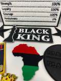 Exclusive, 9-pc "Kingin'" Patch Bundle Set, Variety of Patches Chenille & Embroidered Iron-on Badges, Men's Gift Set, Iron-on Patches, DIY,