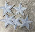 2pc/Mini Light BLUE Star Applique Set, Star Patch, 1" inch Small Stars, Cool Applique, Iron-on Embroidered Patch, Patches for Clothes