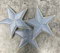 2pc/Mini Light BLUE Star Applique Set, Star Patch, 1" inch Small Stars, Cool Applique, Iron-on Embroidered Patch, Patches for Clothes