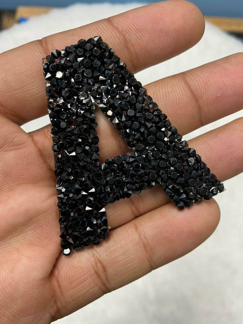 Miniblings Toppa Termoadesiva Lettera M Alfabeto 5 Cm - Patch Ricamata Per Stiratura Su Tessuti, Look College, Fai Da Te