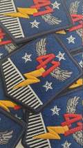 NEW, 41 Thunder Royalty Crest, Navy Blue, Red and Gold Emblem patch, DIY, Embroidered Applique Iron On Patch, Size 5"x4"
