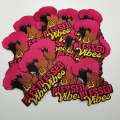 Blessed Vibes, SMALL 3" Hot Pink and Yellow, Inspirational Patch, Iron-on; Black Girl Magic Patch, Positive Thinking Patch for Denim Jacket