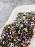 Glass Rhinestones "DARK AB CRYSTAL" Non-Hotfix, Sizes SS6 - SS30, Faceted Rhinestone Crystals, Round FlatBack Glass (1440), Periciosa Stones