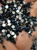 Glass Rhinestones "NAVY BLUE" Non-Hotfix, Sizes SS6 - SS30, Faceted Rhinestone Crystals, Round FlatBack Glass (1440), Periciosa Stones