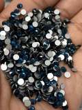 Glass Rhinestones "NAVY BLUE" Non-Hotfix, Sizes SS6 - SS30, Faceted Rhinestone Crystals, Round FlatBack Glass (1440), Periciosa Stones