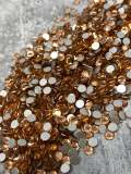 Glass Rhinestones "CHAMPAGNE" Non-Hotfix, Sizes SS6 - SS30, Faceted Rhinestone Crystals, Round FlatBack Glass (1440), Periciosa Stones