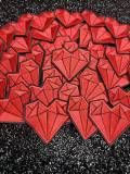 Dope, 2-pc Set, Red Heart Shaped Diamonds, 2-inch Patch, Iron or Sew on Embroidered Applique; Diamond Patch, Popular patches and appliques