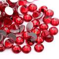 Glass Rhinestones "RED" Non-Hotfix, Sizes SS6 - SS30, Faceted Rhinestone Crystals, Round FlatBack Glass (1440), Periciosa Stones