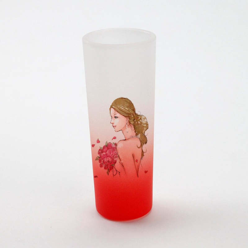 3oz “Red” Frosted Shot Glass, Blank Shot Glass for Sublimation, Customizable Frosted Shot Glass, Dye-Sub Blank for DIY Gifts