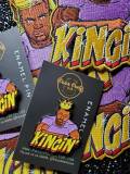 Patch & Pin 2-pc Set for Men, "Kingin" Exclusive Accessories, Black King Pin, Pin Size 1.50", Patch size 5" 100% Embroidered, DIY Supplies