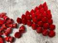 New,"Red" Spikes, 12mm, 100-pcs, Spikes w/Screws, Small Cone Spikes & Studs, Metallic Screw-Back for DIY Punk, Leather, Bags, and Apparel