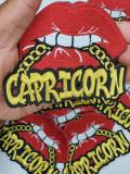 12-Pc Set|Poppin' Lip and Metallic Chain Iron-On Patch Set, Zodiac Set|Astrology Appliques|Cool Embroidered Patches|DIY Patches